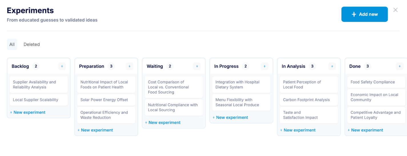 Experiments: From educated guesses to validated ideas