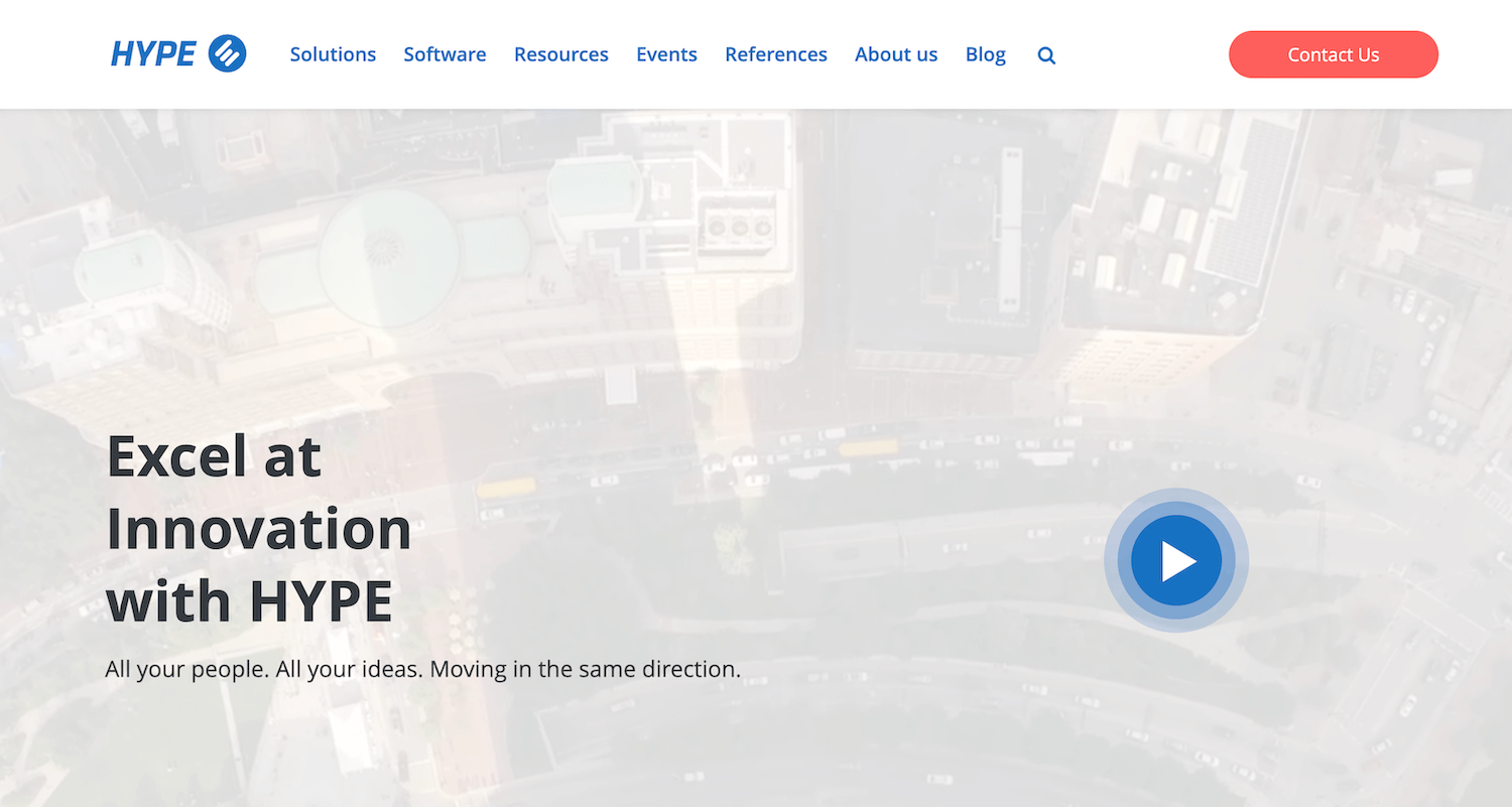 HYPE homepage: Excel at innovation with HYPE
