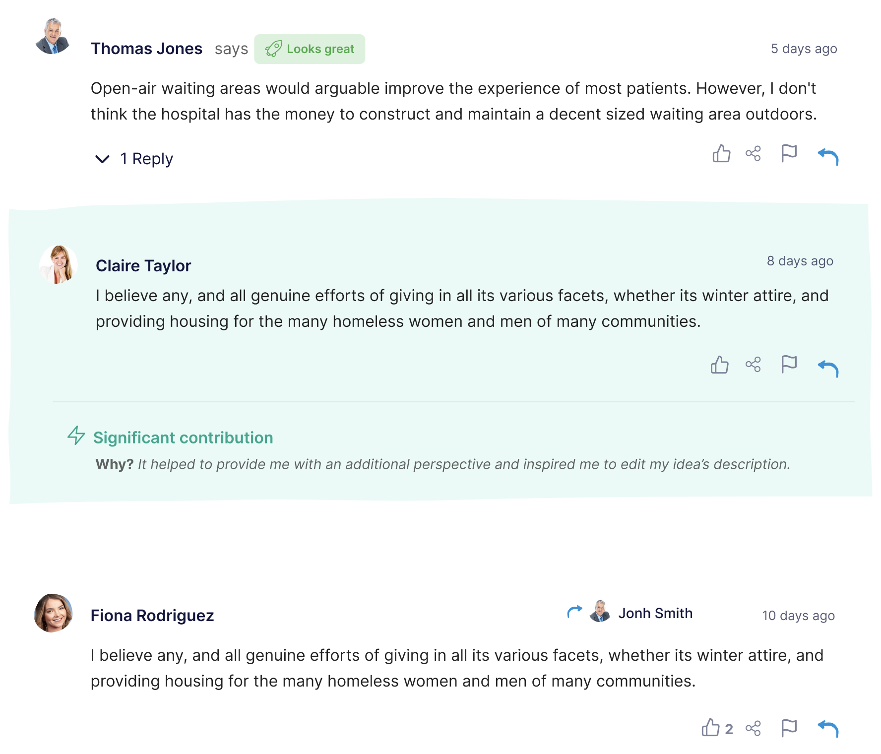 Feedback: Looks great