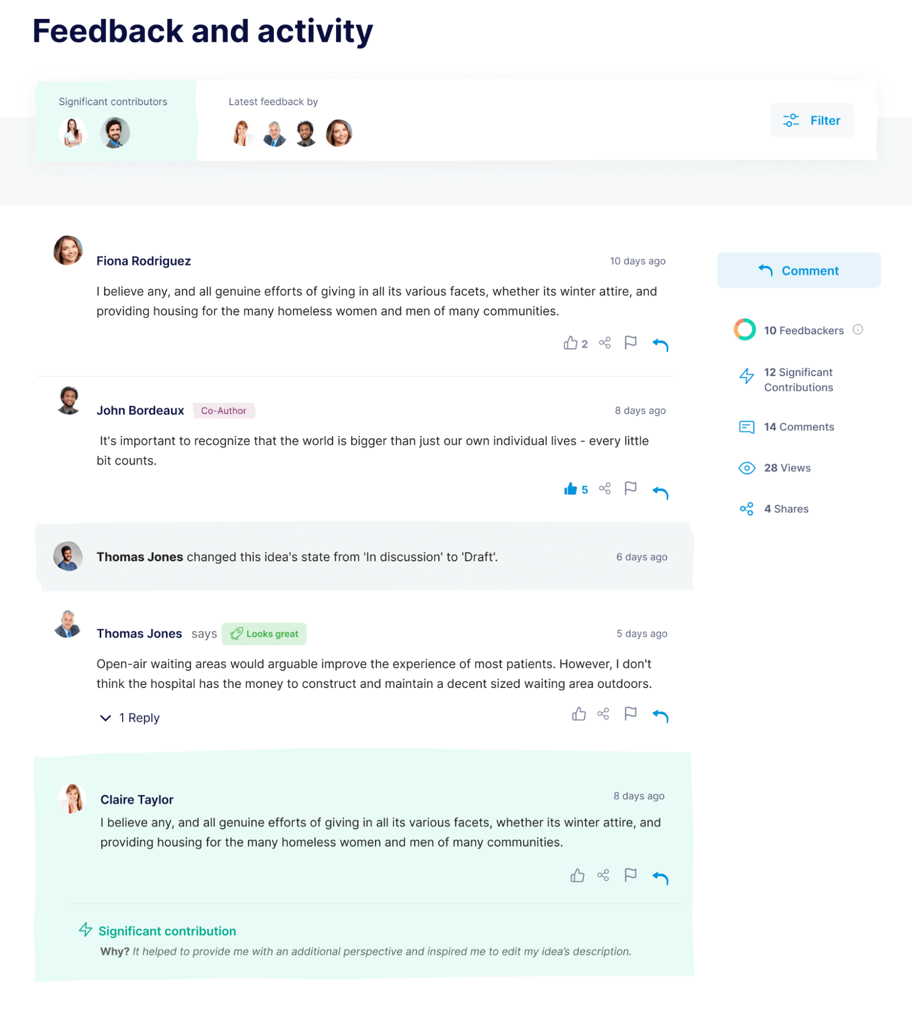 Feedback and Activity