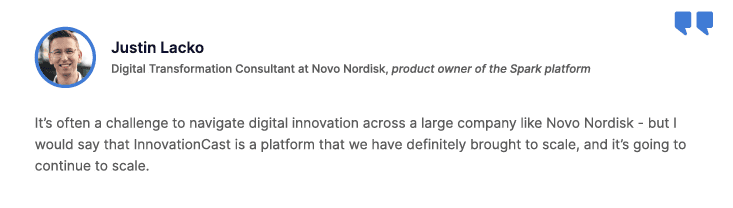 Justin Lacko of Novo Nordisk - review of InnovationCast